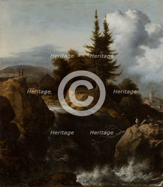 Landscape with Waterfall, c1650-1660. Creator: Allart van Everdingen.