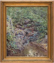 Landscape with Waterfall, c1890. Creator: Robert Reid