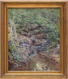 Landscape with Waterfall, c1890. Creator: Robert Reid