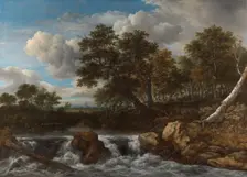Landscape with Waterfall, ca 1668. Artist: Ruisdael, Jacob Isaacksz, van (1628/29-1682)