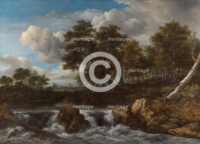 Landscape with Waterfall, ca 1668. Artist: Ruisdael, Jacob Isaacksz, van (1628/29-1682)