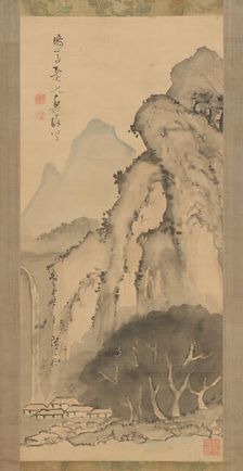 Landscape with Waterfall, ca. 1817. Creator: Kameda Bosai