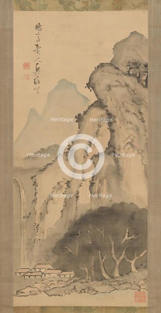 Landscape with Waterfall, ca. 1817. Creator: Kameda Bosai.