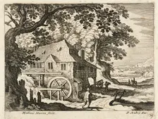 Landscape with Watermill, 1622. Creator: Matthaus Merian