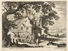 Landscape with Watermill, 1622. Creator: Matthaus Merian