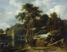 Landscape with watermill, 1661. Creator: Jacob van Ruisdael