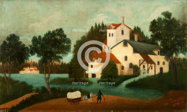 Landscape with Watermill, 1879. Creator: Rousseau, Henri Julien Félix (1844-1910).