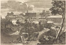 Landscape with Wagon. Creator: Sébastien Bourdon