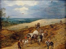 Landscape with Wagons, 1603. Creator: Jan Brueghel the Elder