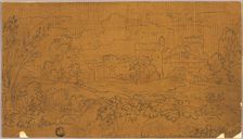 Landscape with Walled Town, n.d. Creator: Unknown