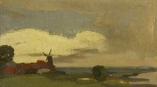 Landscape with Wijk mill near Duurstede, 1885-1923. Creator: Willem Witsen