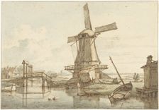 Landscape with windmill, 1776-1822. Creator: Jan Hulswit