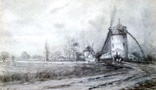 Landscape with Windmill c1855-1892. Artist: Stanislas Lepine