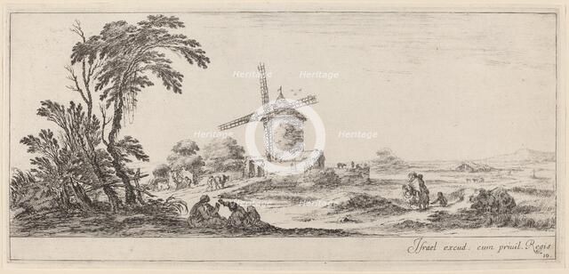 Landscape with Windmill, in or before 1647. Creator: Stefano della Bella.