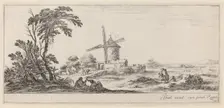 Landscape with Windmill, in or before 1647. Creator: Stefano della Bella