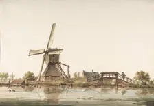 Landscape with Windmill, late 18th century. Creator: Anthonie Erkelens