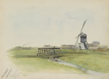 Landscape with windmill near Groningen, 1895. Creator: Christiaan Huidekoper