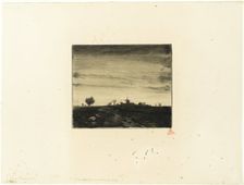 Landscape with Windmills, 1848. Creator: Charles Emile Jacque