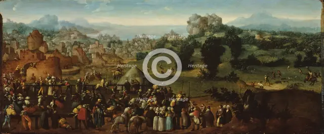 Landscape with Tournament and Hunters, 1519/20. Creator: Jan van Scorel.