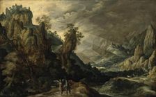 Landscape with Tobias and the Angel, 1550. Creator: Kerstiaen de Keuninck