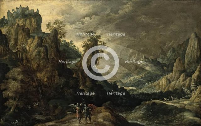 Landscape with Tobias and the Angel, 1550. Creator: Kerstiaen de Keuninck.