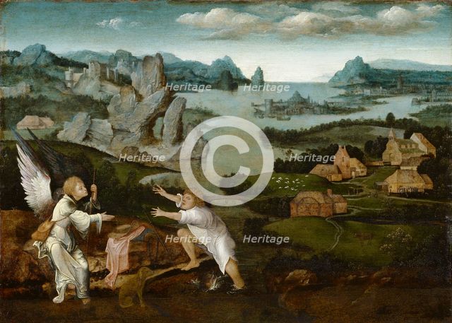 Landscape with Tobias and the Angel, 1512. Creator: Workshop of Joachim Patinir.