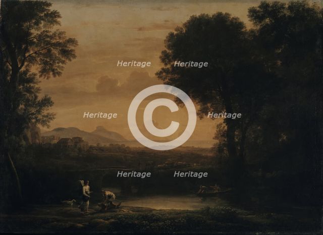 Landscape with Tobias and the Angel, 1663. Artist: Lorrain, Claude (1600-1682)