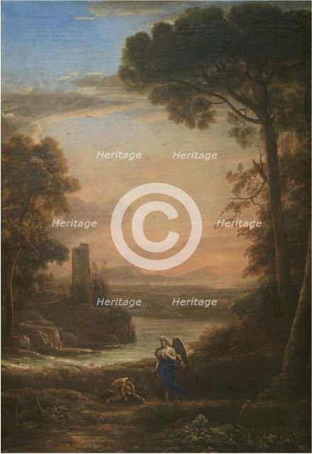 Landscape with Tobias and the Angel, 1639-1640. Creator: Lorrain, Claude (1600-1682).
