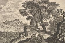Landscape with Tobias and the Angel and Gypsies. Creator: Aegidius Sadeler II