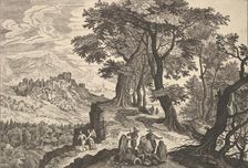 Landscape with Tobias and the Angel and Gypsies. Creator: Aegidius Sadeler II