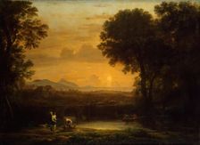 Landscape with Tobias and the Angel, (Evening), 1663. Creator: Claude Lorrain