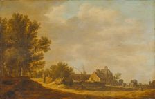 Landscape with Tavern, c1628. Creator: Jan van Goyen