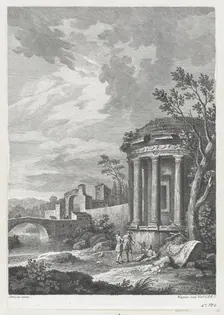 Landscape with Temple, ca. 1750-70. Creator: Joseph Wagner