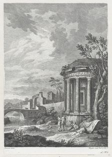 Landscape with Temple, ca. 1750-70. Creator: Joseph Wagner
