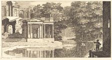Landscape with Temple Ruins and Pond, 1673. Creator: Sebastien Le Clerc