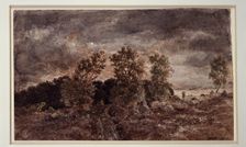Landscape with thunderstorms, c1860-1867. Creator: Theodore Rousseau