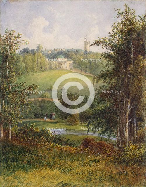 Landscape with the Manor House in the Estate of Gostilitsy near St Petersburg, 1820s. Artist: Anonymous  