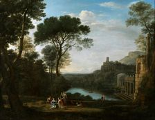 Landscape with the Nymph Egeria, ca 1669. Creator: Lorrain, Claude (1600-1682)