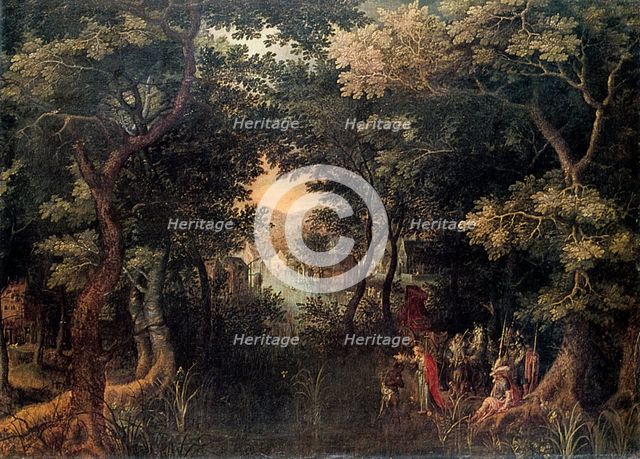 'Landscape with the Apostle Philip Baptizing the Eunuch, (1590-1632?). Artist: David Vinckboons