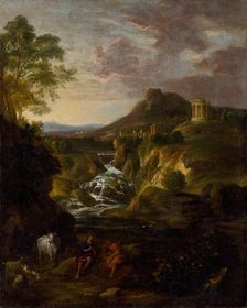 Landscape with the Cascades of Tivoli, 1650. Creator: Gaspard Dughet