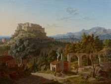 Landscape with the Castle of Massa di Carrara, 1827. Creator: Leo von Klenze