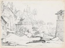 Landscape with the Church of San Teodoro, 1744/1750. Creator: Joseph-Marie Vien the Elder