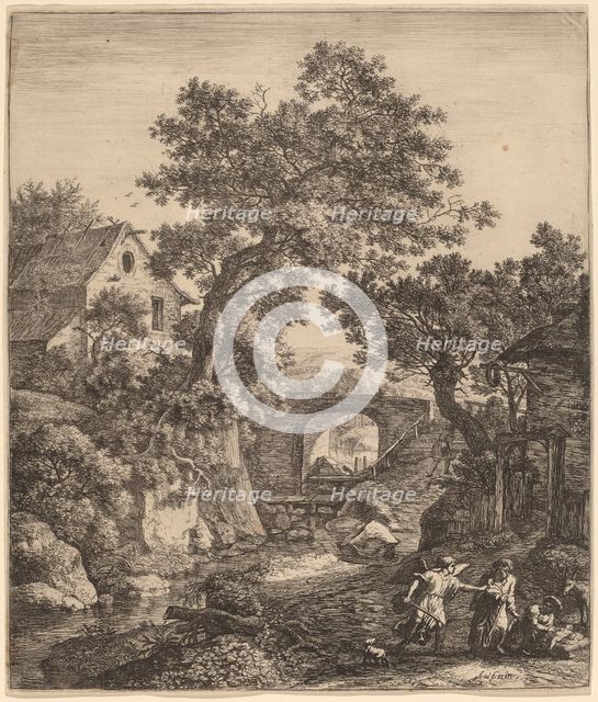 Landscape with the Circumcision of Moses' Son. Creator: Anthonie Waterloo.