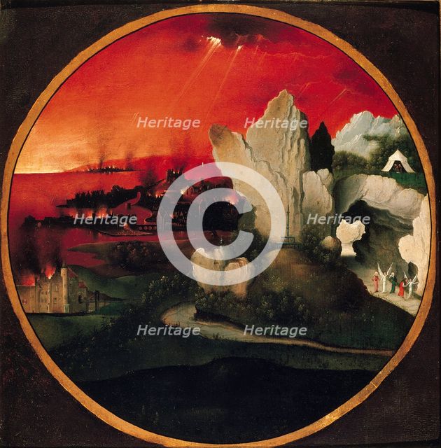 Landscape with the Destruction of Sodom and Gomorrah, 1520. Artist: Unknown.