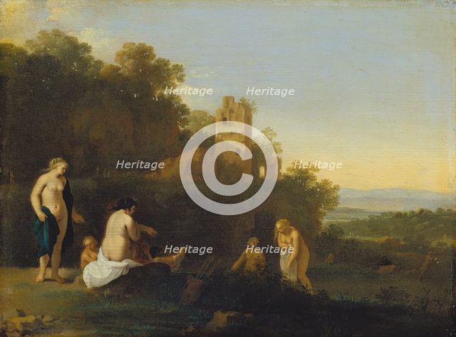 Landscape with the Discovery of Callisto’s Pregnancy, c1630-1640. Creator: Workshop of Cornelis van Poelenburch.