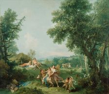 Landscape with the Education of Bacchus, 1744. Creator: Francesco Zuccarelli