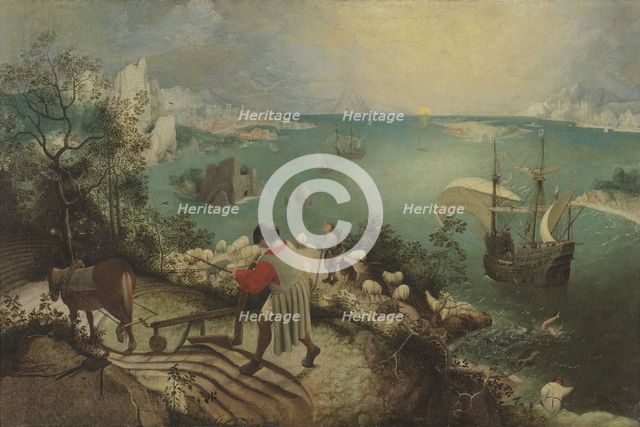 Landscape with the Fall of Icarus, c. 1560. Artist: Bruegel (Brueghel), Pieter, the Elder (ca 1525-1569)