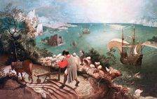 Landscape with the Fall of Icarus c1555. Artist: Pieter Bruegel the Elder