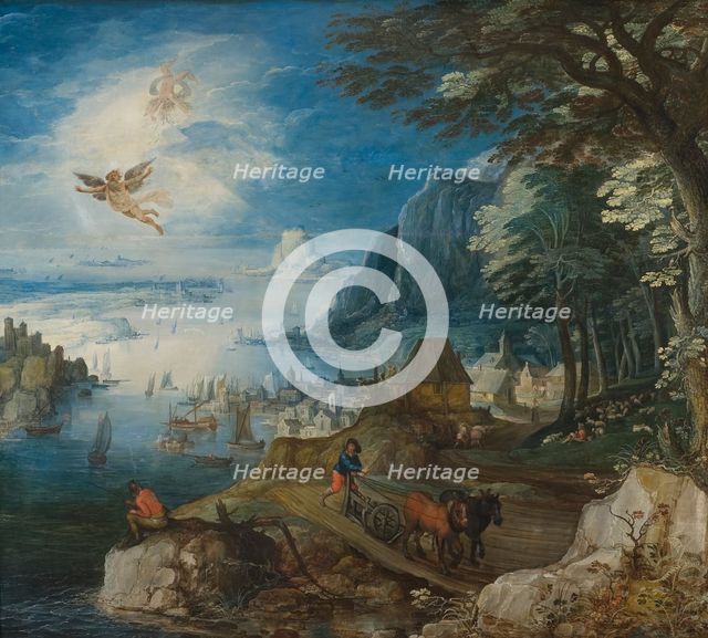 Landscape with the Fall of Icarus. Creator: Joos de Momper, the younger.