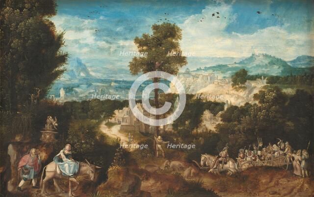 Landscape with the Flight into Egypt, 1500-1550. Creator: Herri met de Bles.